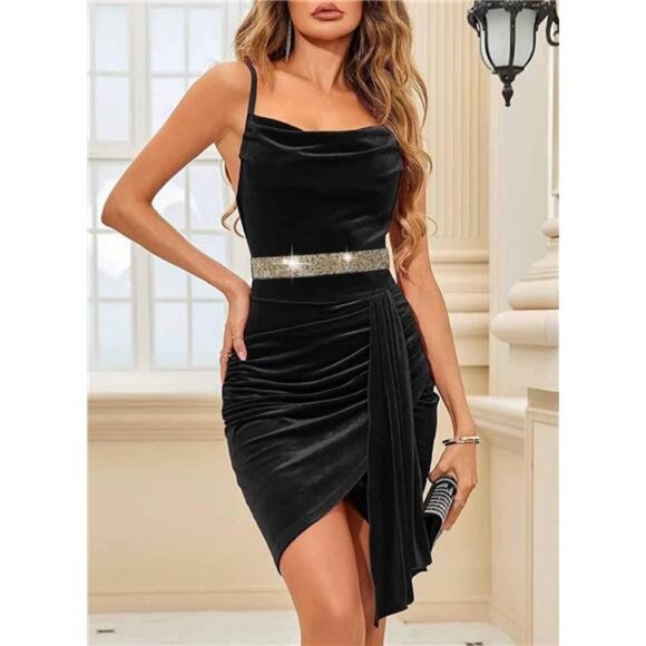 Sparkle Rhinestone Leather Belts Gold(80cm/31.4'') - Picture 5 of 5